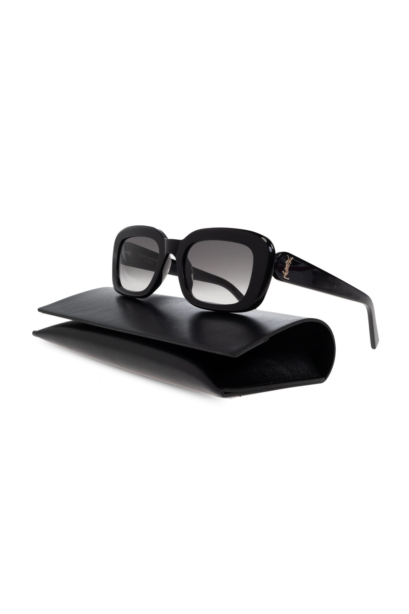 サングラス Saint Laurent Sl M130 Black Sunglasses Saint Laurent SL M130 Sunglasses 002 Shiny Black - eye-oo.com